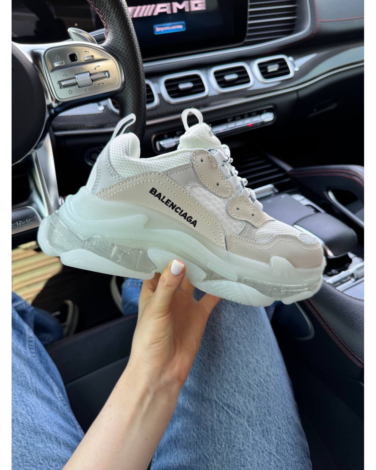 Balenciaga Triple S Clear Sole White
