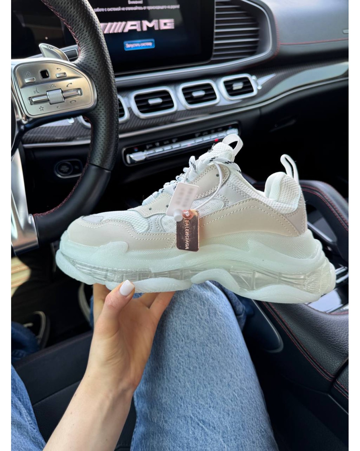 Balenciaga Triple S Clear Sole White