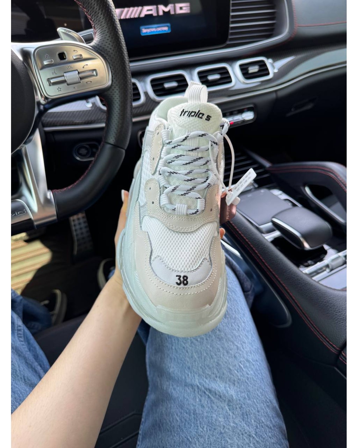 Balenciaga Triple S Clear Sole White
