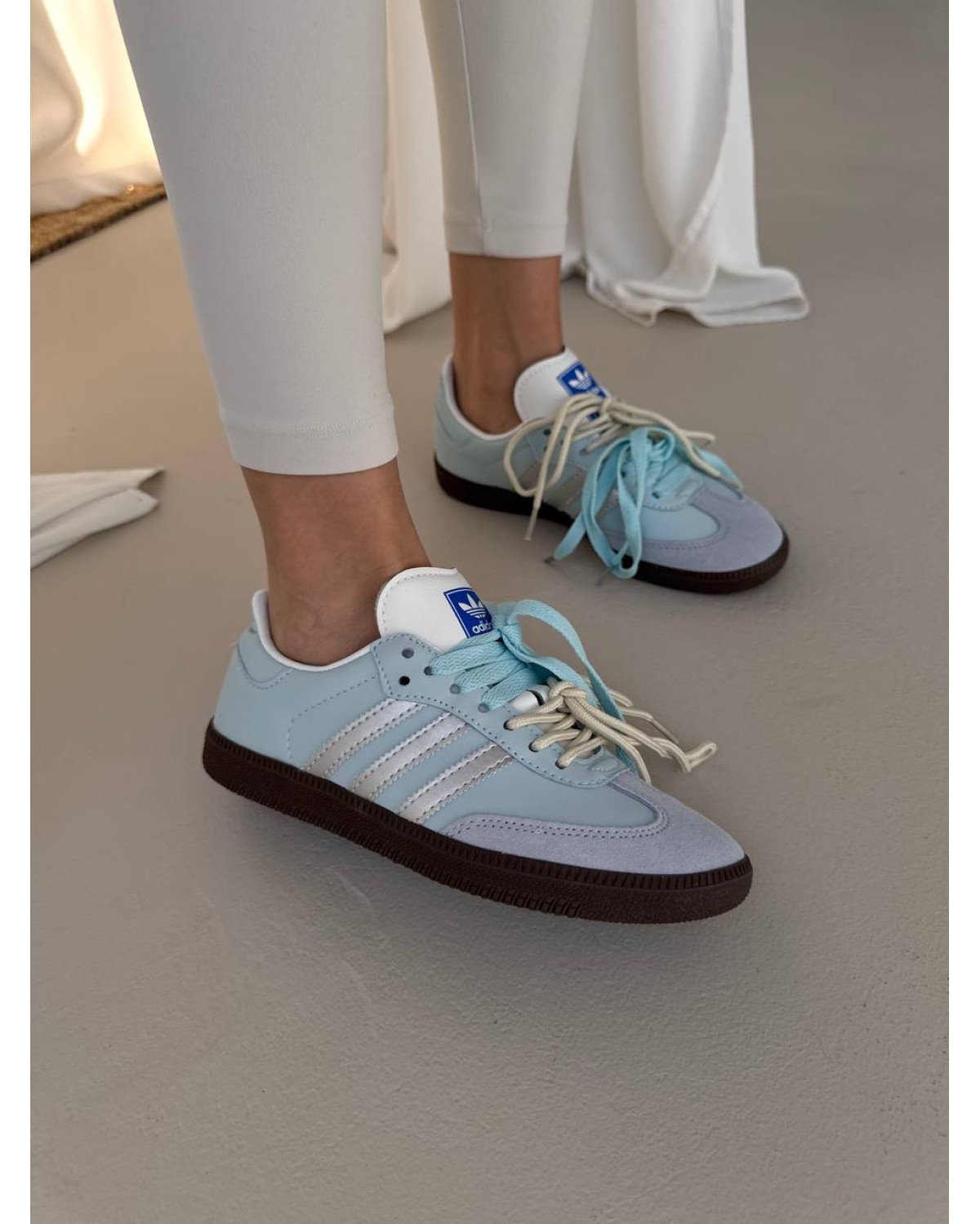 Adidas Samba Blue / Double Laces