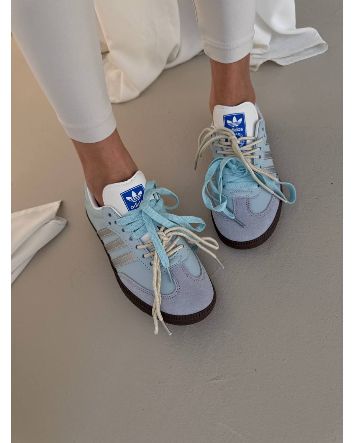 Adidas Samba Blue / Double Laces