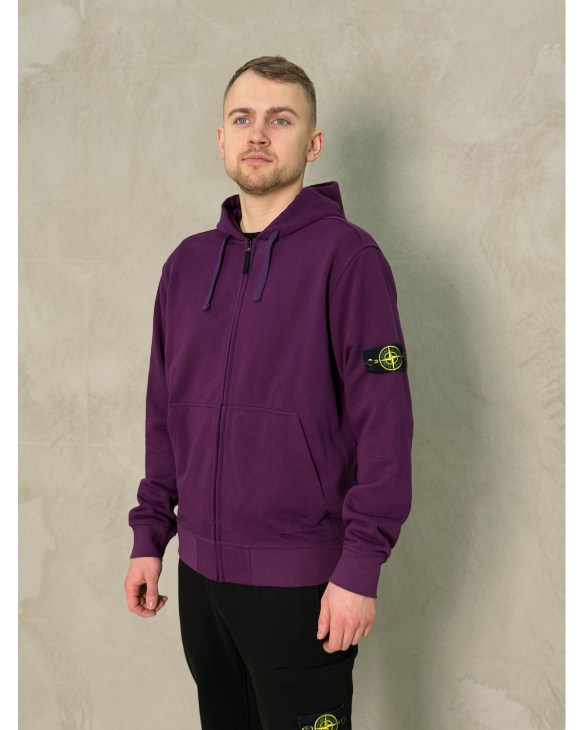 Зіп - худі Stone Island фіолетовий