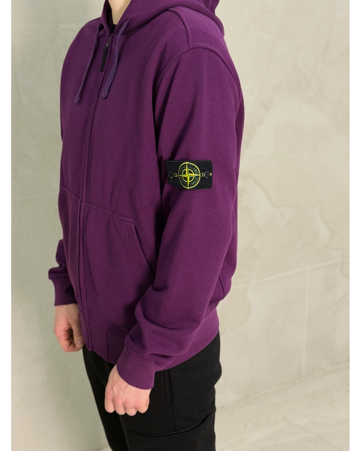 Зіп - худі Stone Island фіолетовий