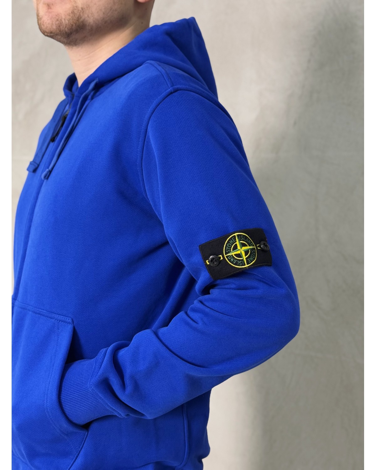 Зіп - худі Stone Island синій