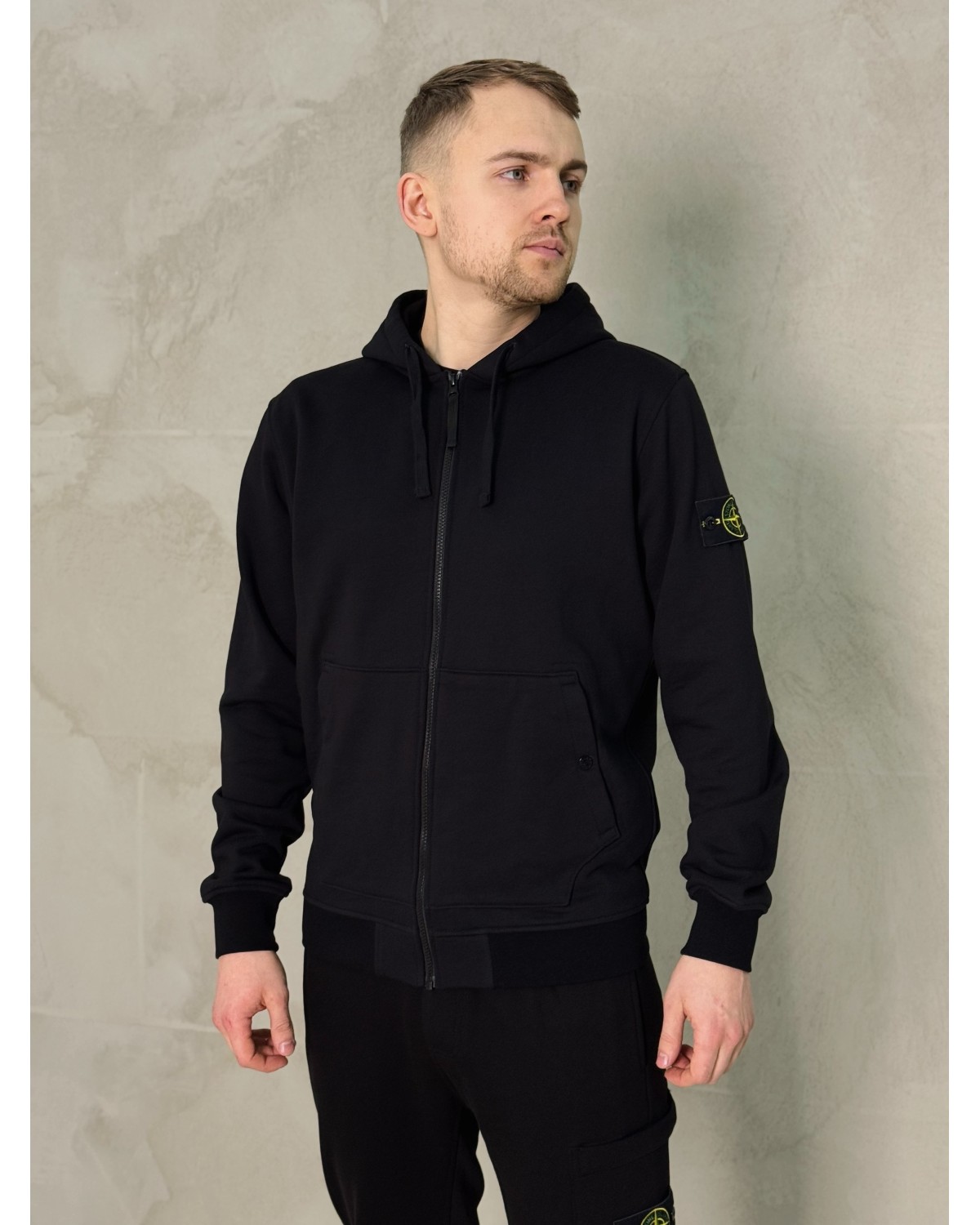 Зіп - худі Stone Island Full-Zip чорний