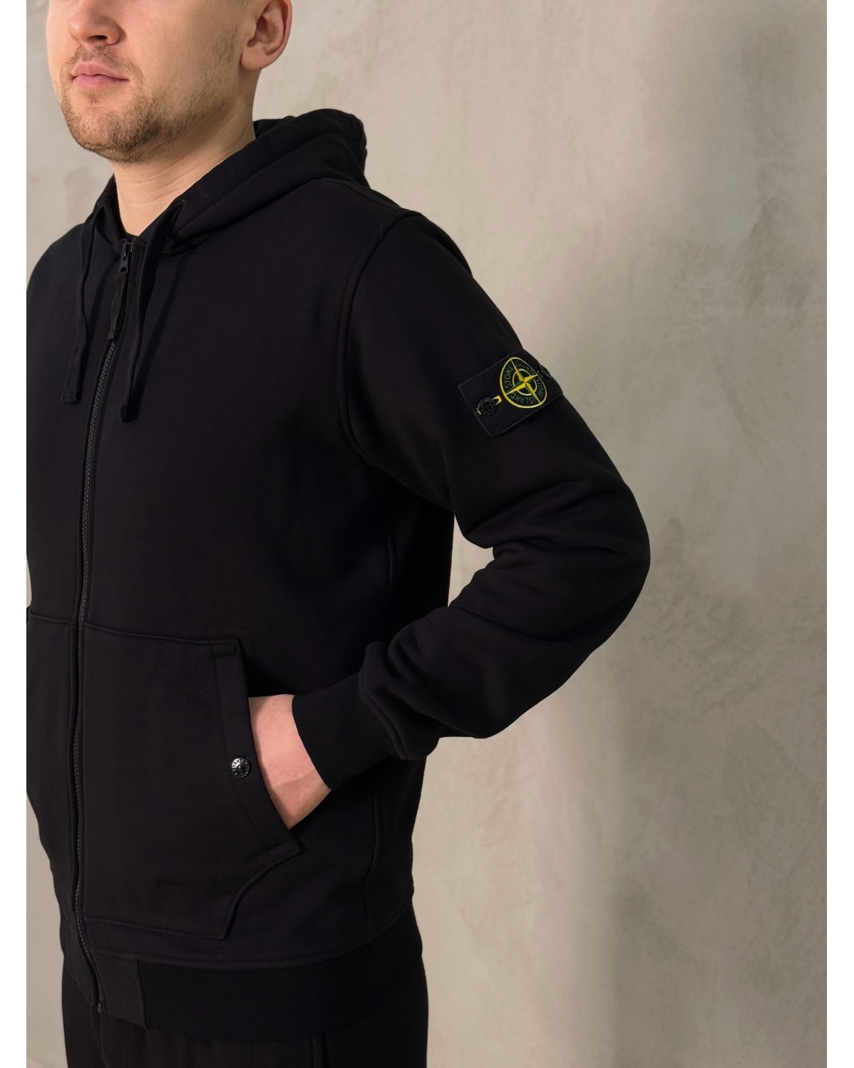 Зіп - худі Stone Island Full-Zip чорний