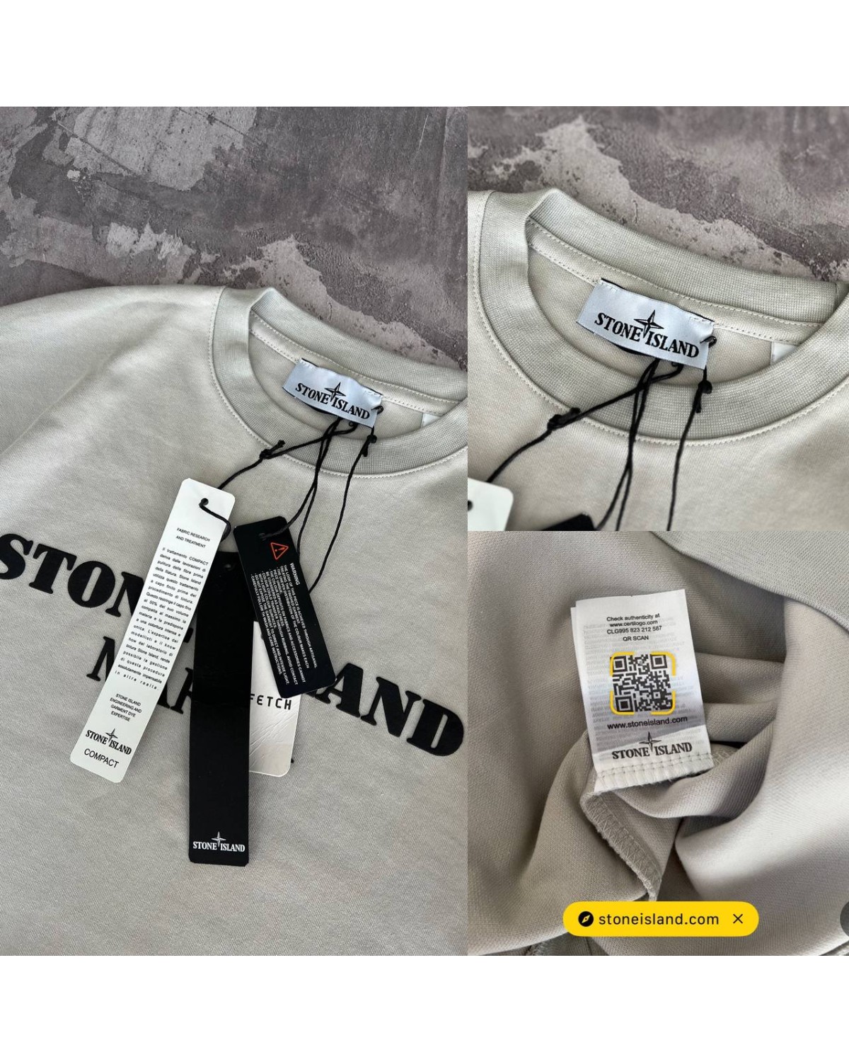 Світшот Stone Island молочний