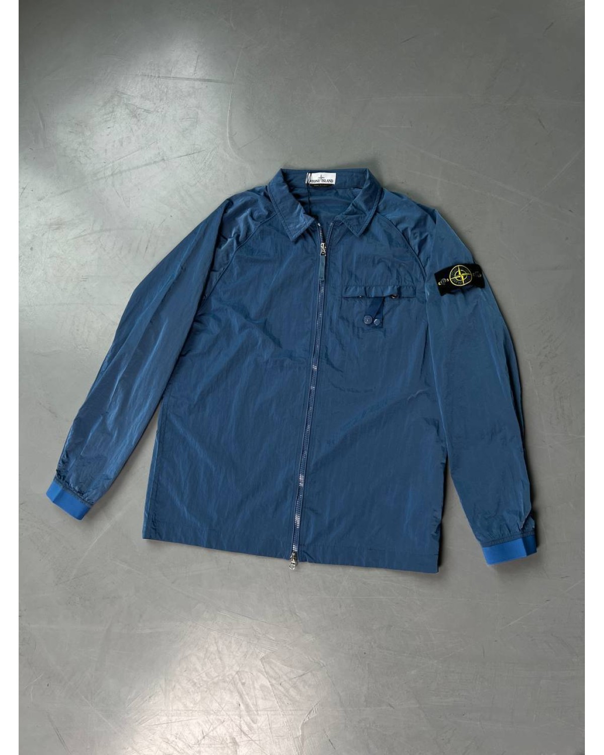 Сорочка Stone Island nylon синя