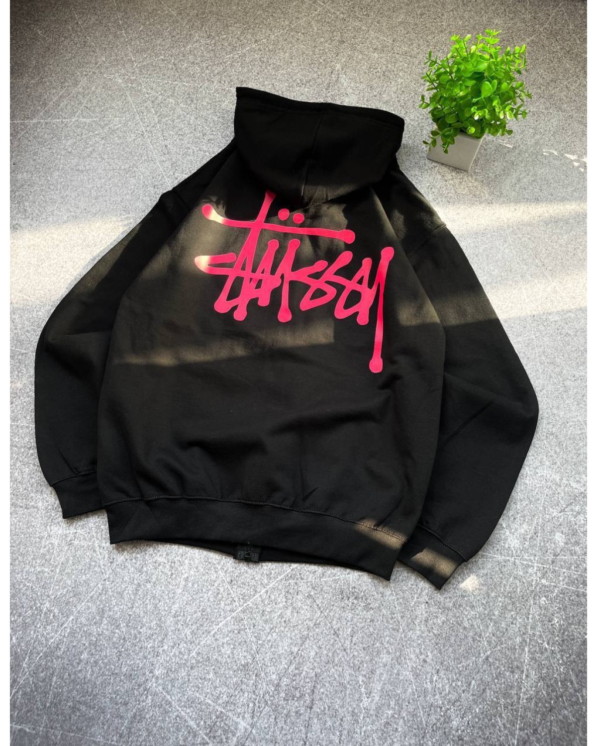 Зіп - худі Stussy чорний