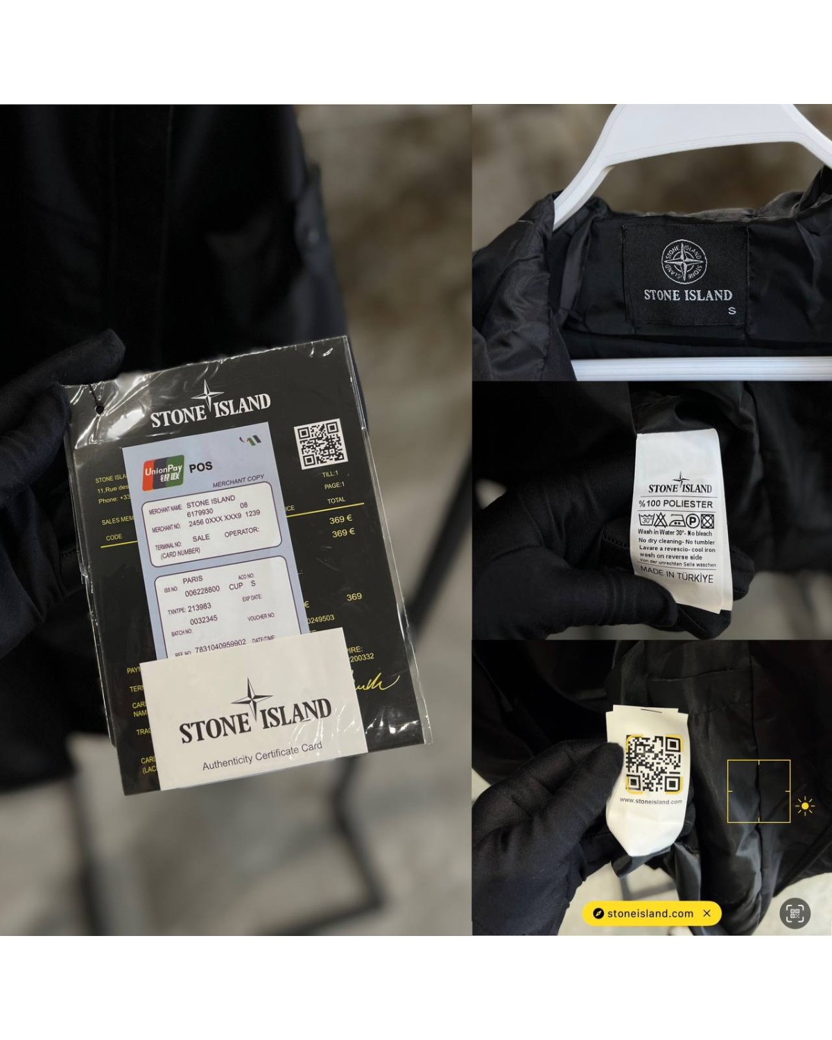 Вітрівка Stone Island чорна