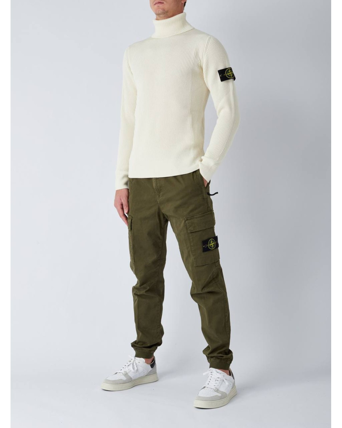 Гольф Stone Island білий