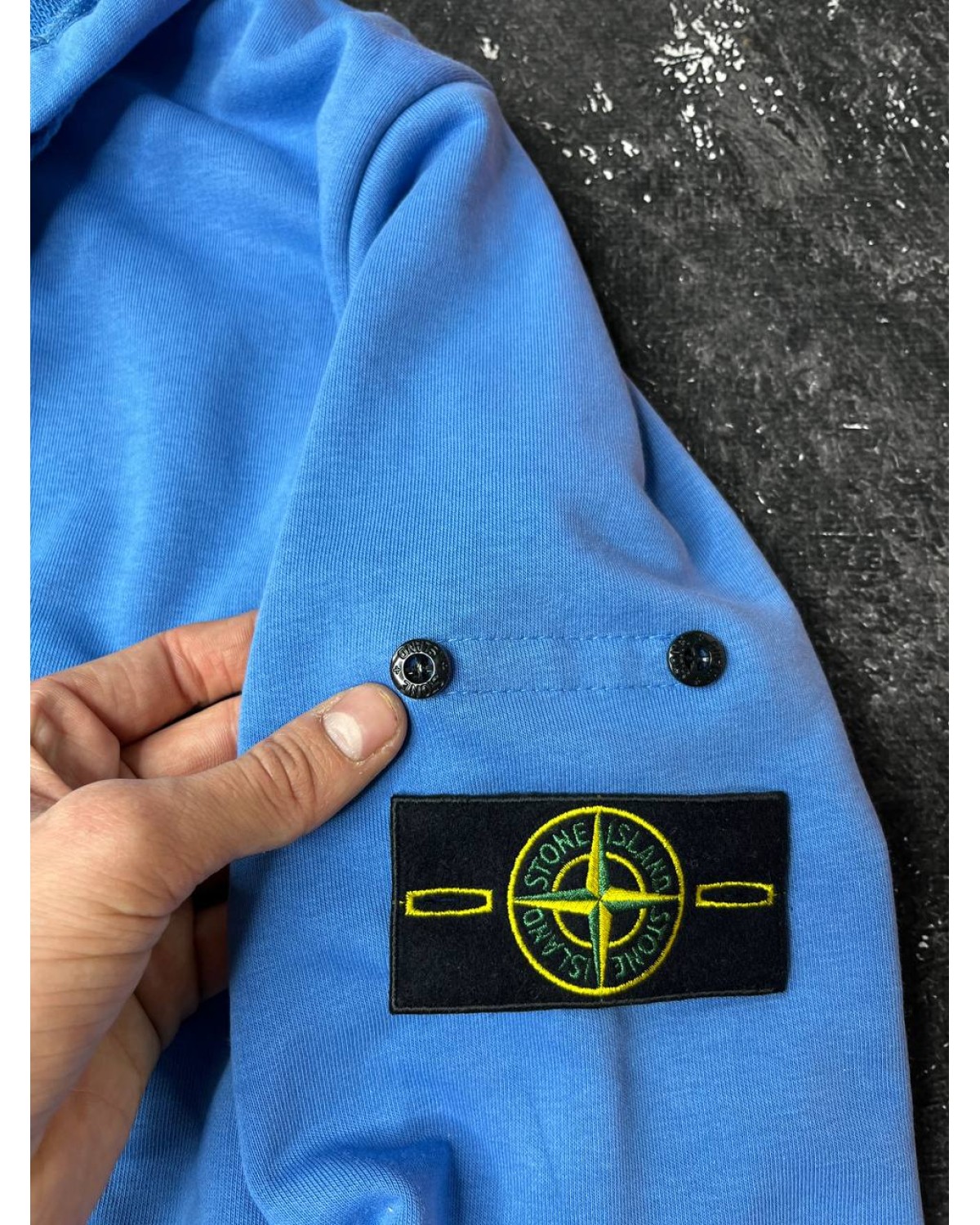 Зіп - худі Stone Island синє COTTON FLEECE ZIP HOODIE SWEATER - PERIWINKLE