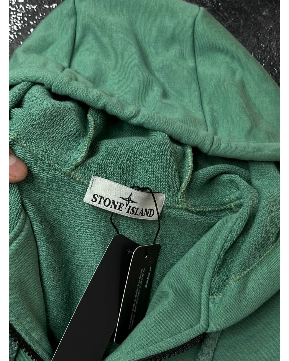 Зіп - худі Stone Island смарагд