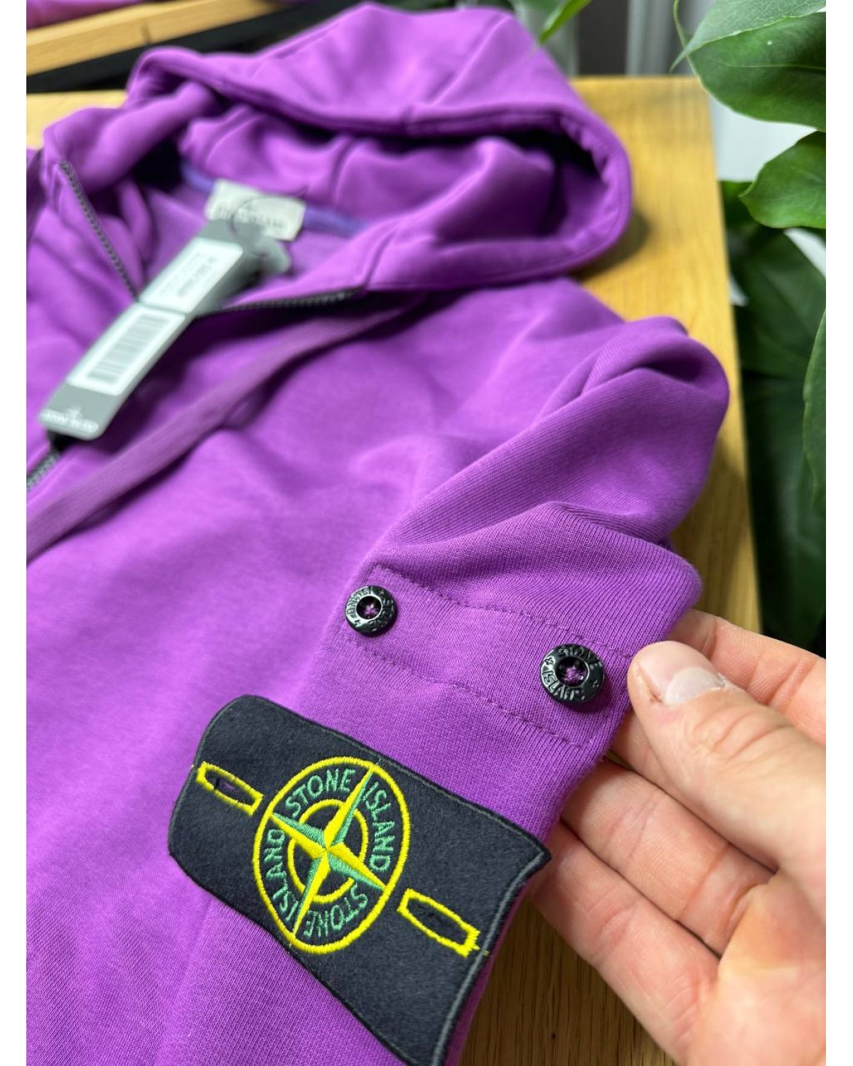 Зіп - худі Stone Island фіолетовий