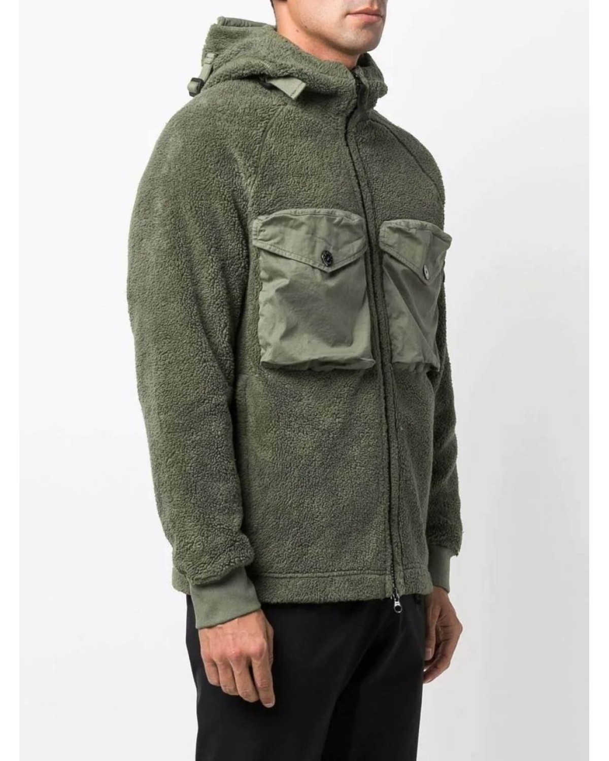 Зіп - худі  Stone Island FLEECE JACKET ALIGATOR GREEN