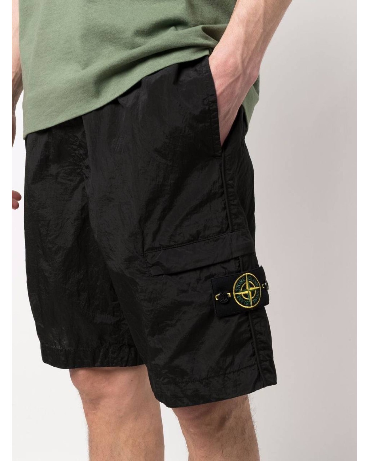 Шорти Карго  Stone Island nylon metal чорні