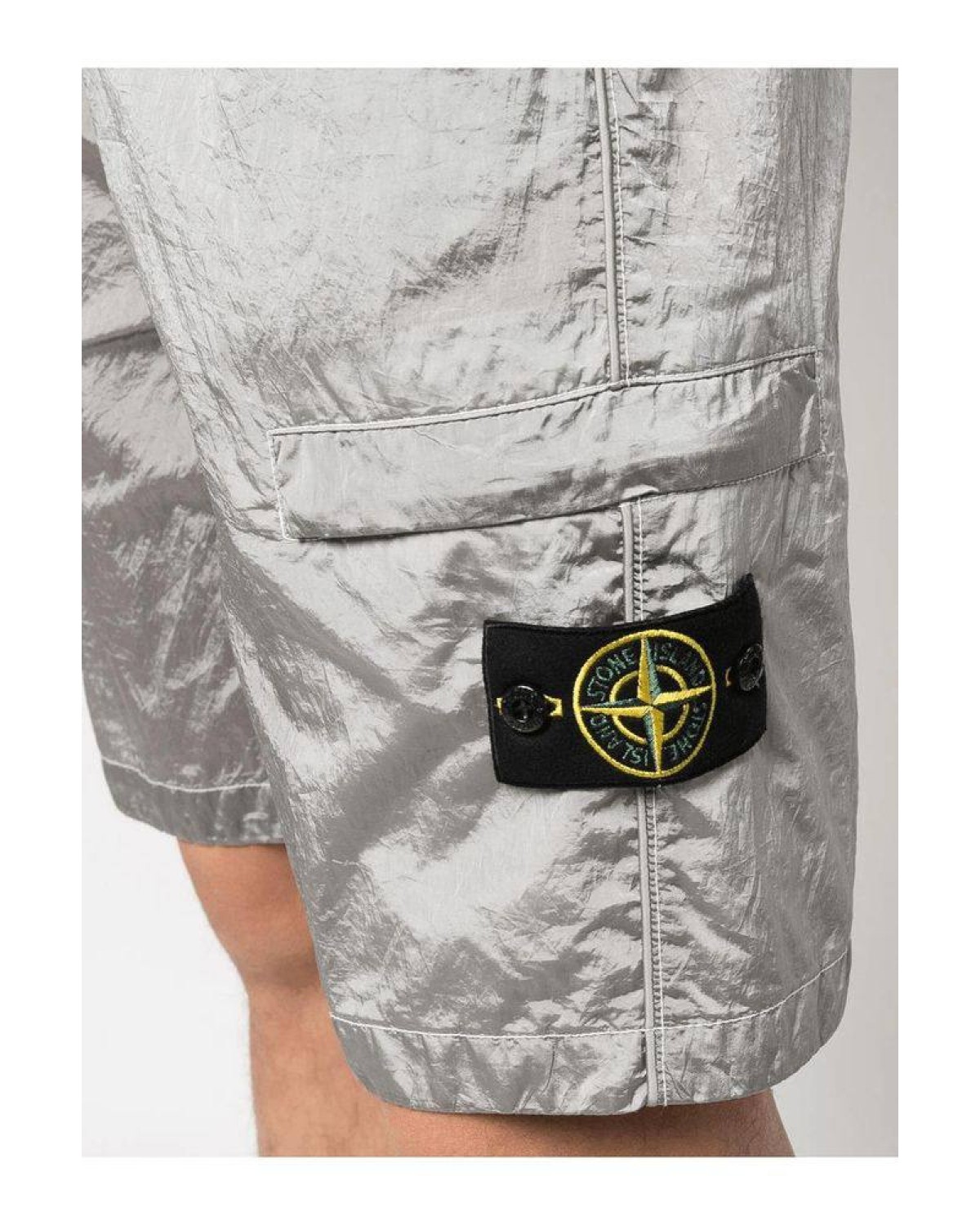 Шорти Карго  Stone Island nylon metal срібні