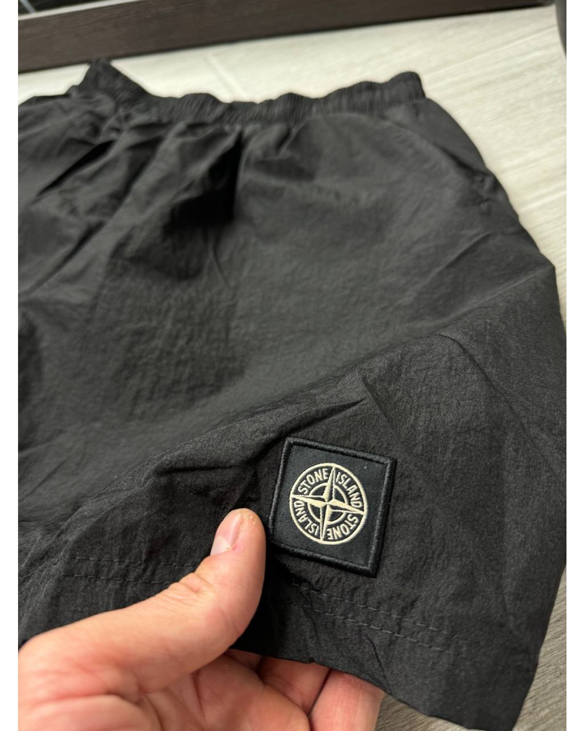 Шорти Stone Island nylon metal PATCH PROGRAM чорні