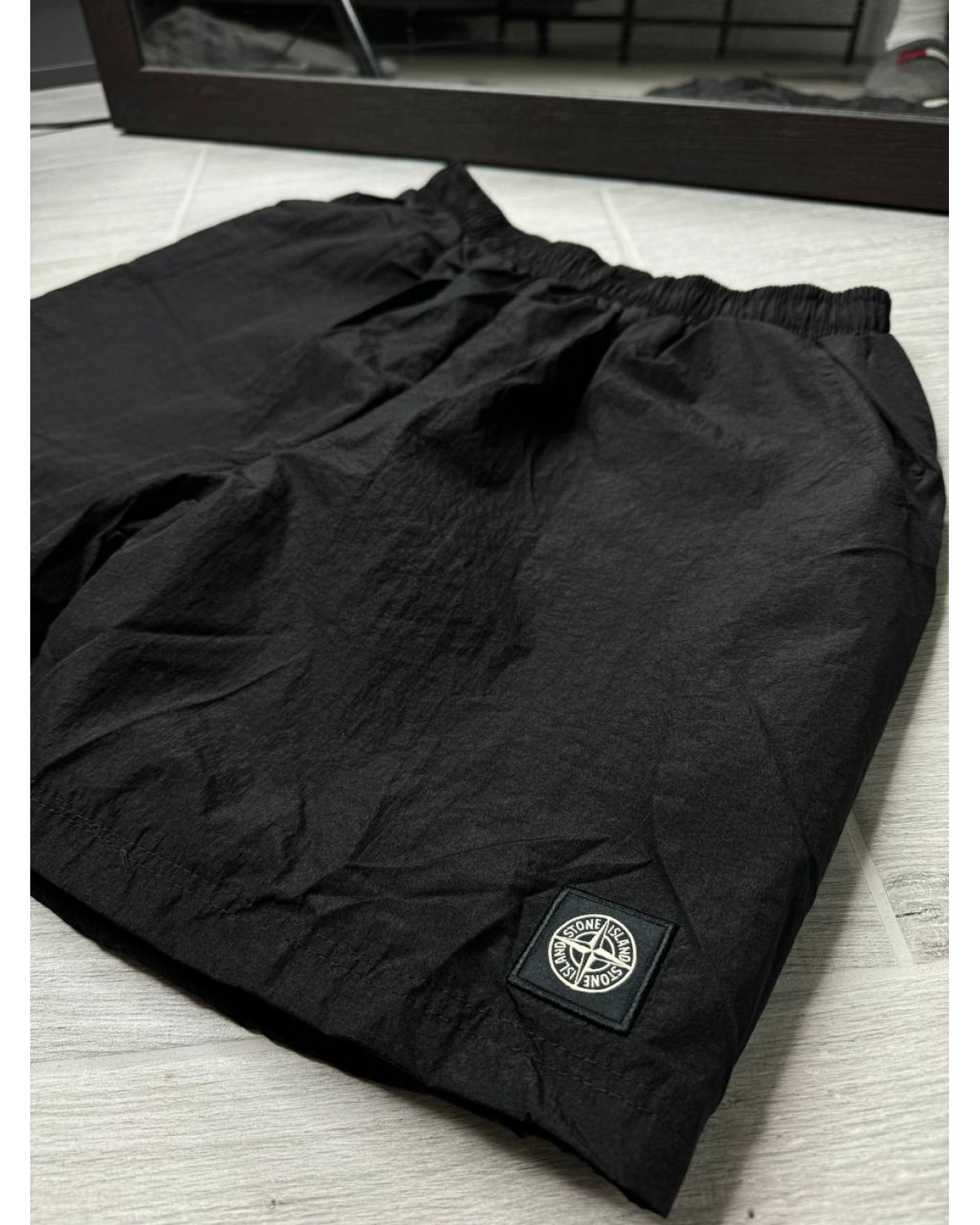 Шорти Stone Island nylon metal PATCH PROGRAM чорні