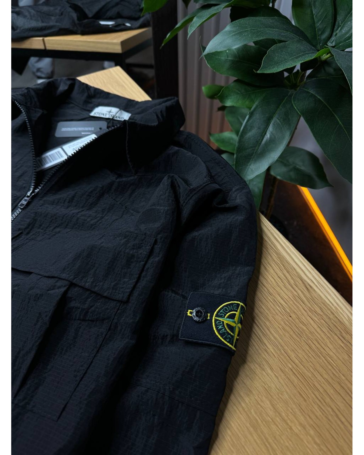 Сорочка - овершот Stone Island nylon metal чорна