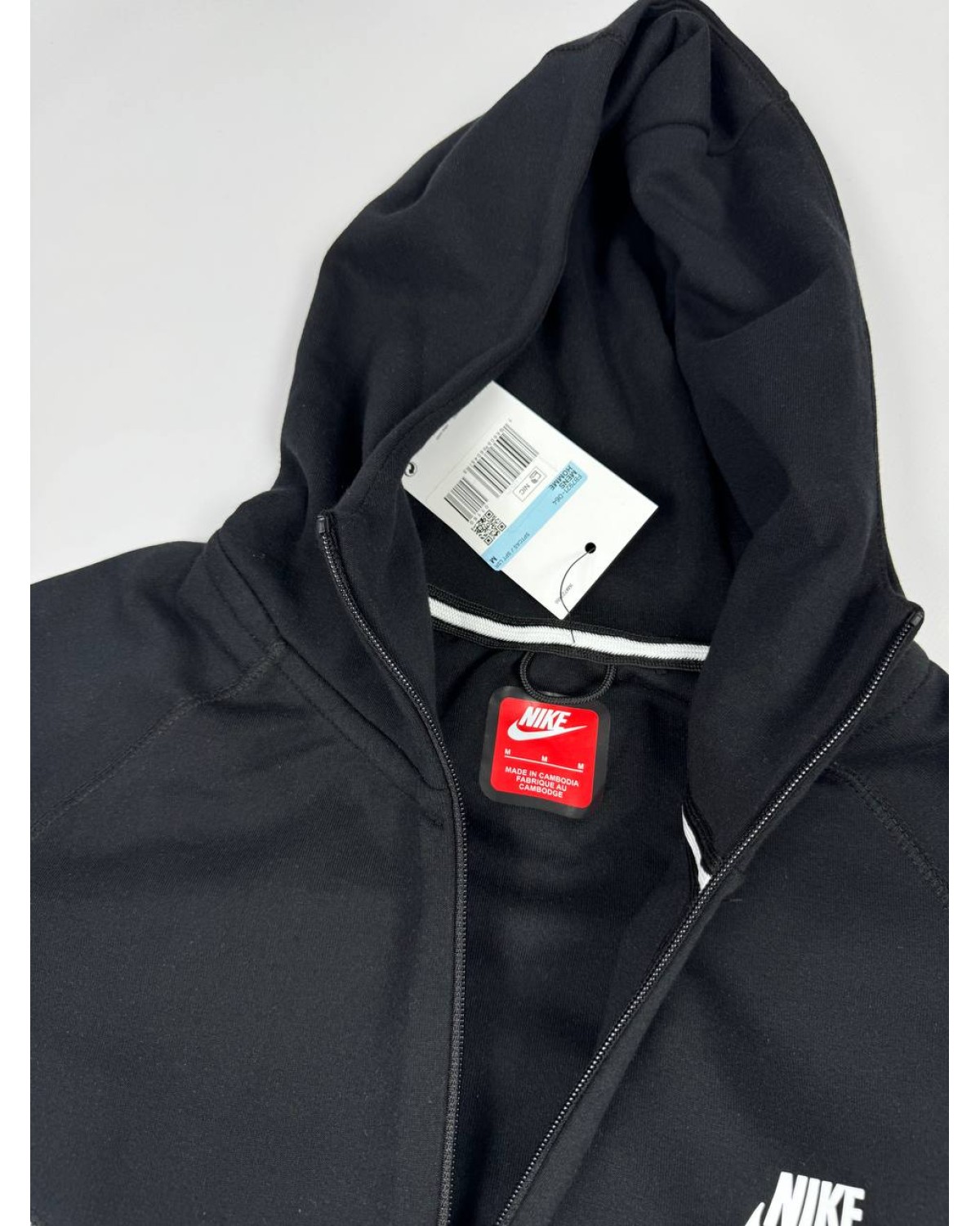 Зіп- худі Nike tech fleece сіро - чорному кольорі