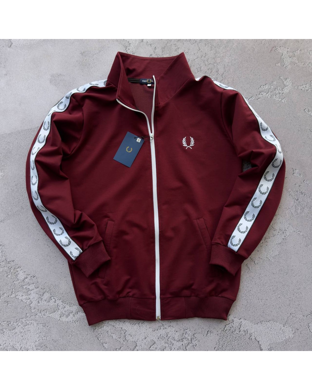 Костюм Fred Perry на лампасах бордово - чорний