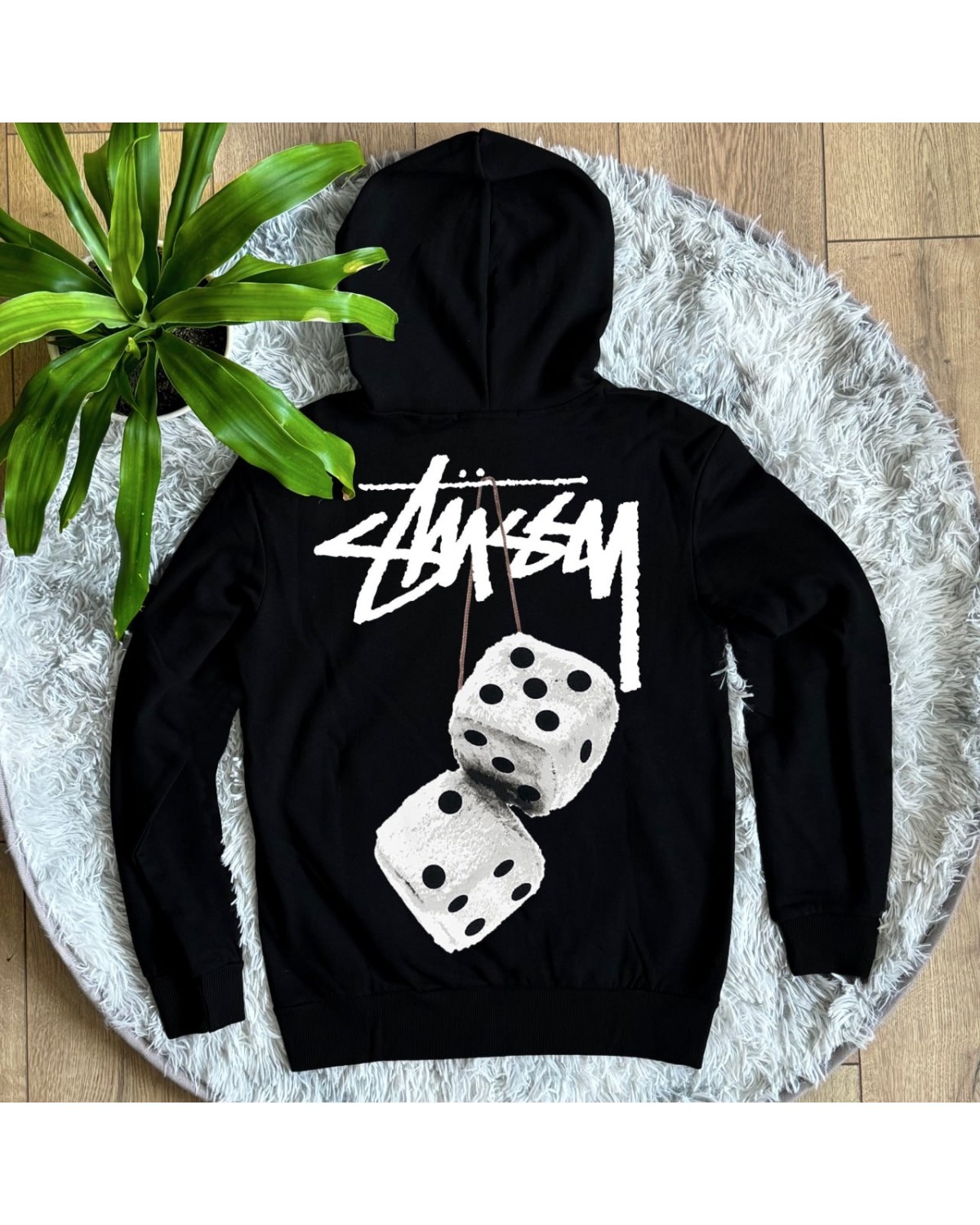 Худі Stussy Fuzzy Dice чорний