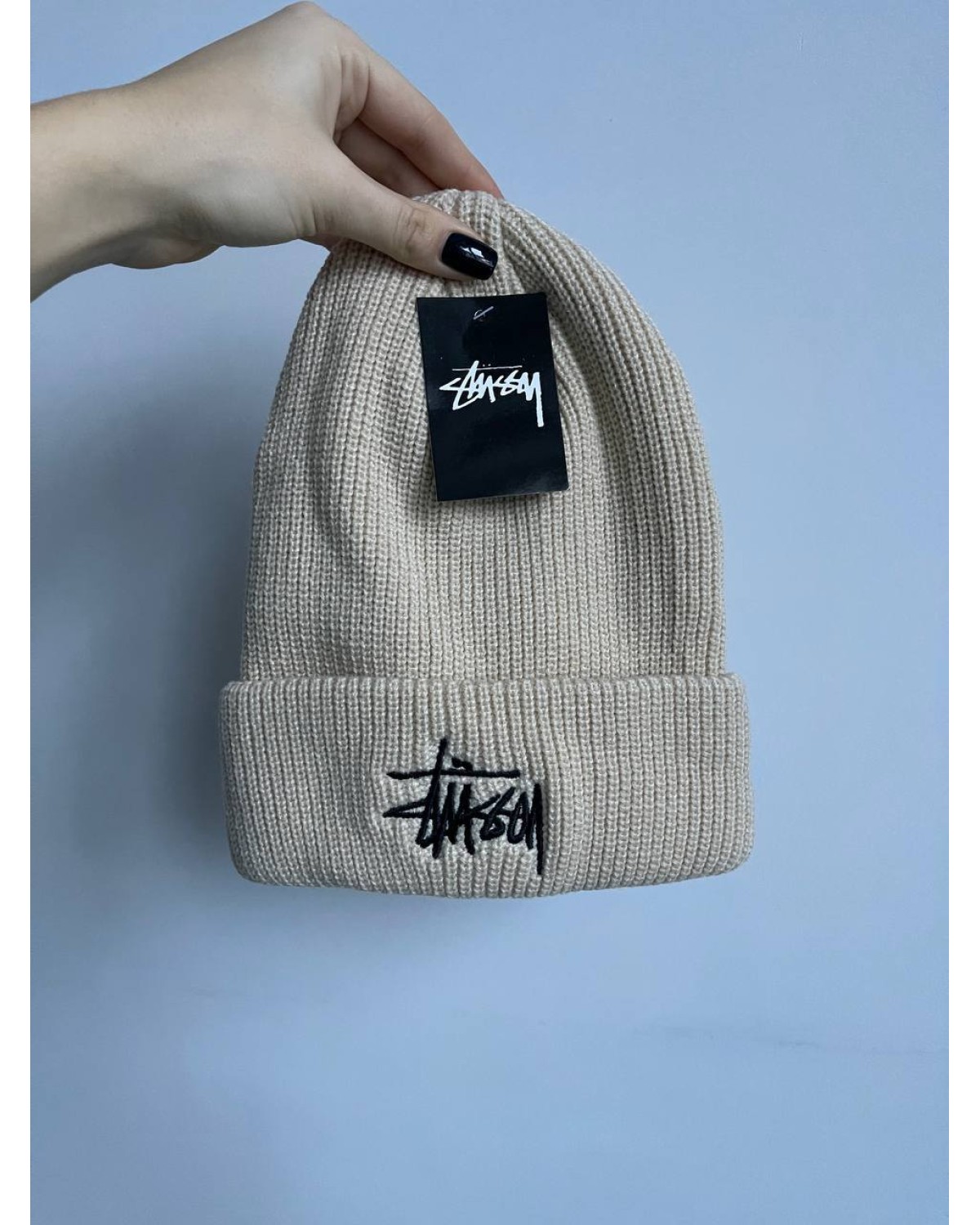 Шапка Stussy бежева