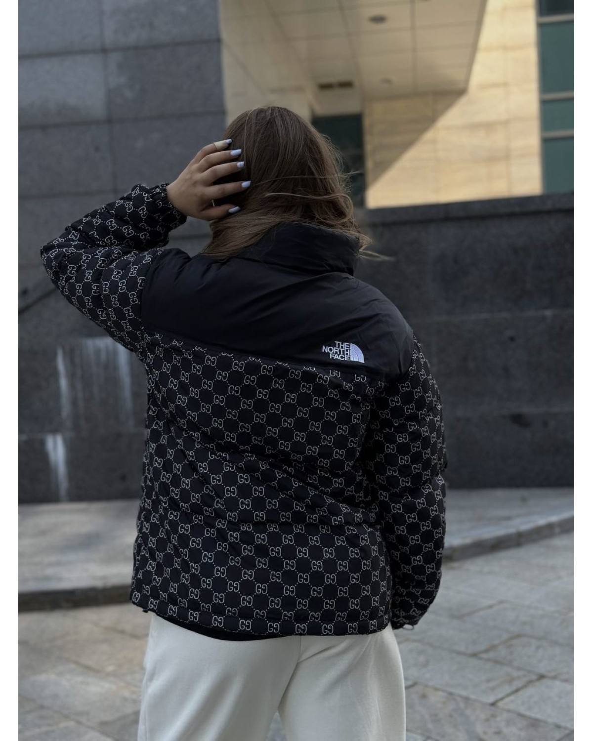 Пуховик The North Face x Gucci чорна