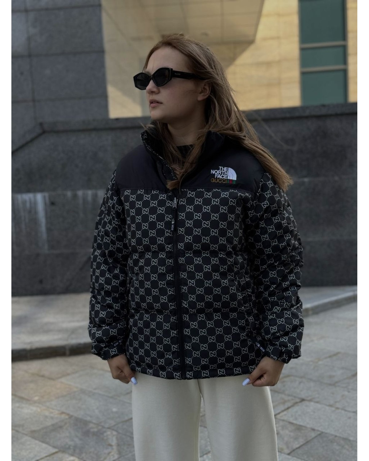 Пуховик The North Face x Gucci чорна