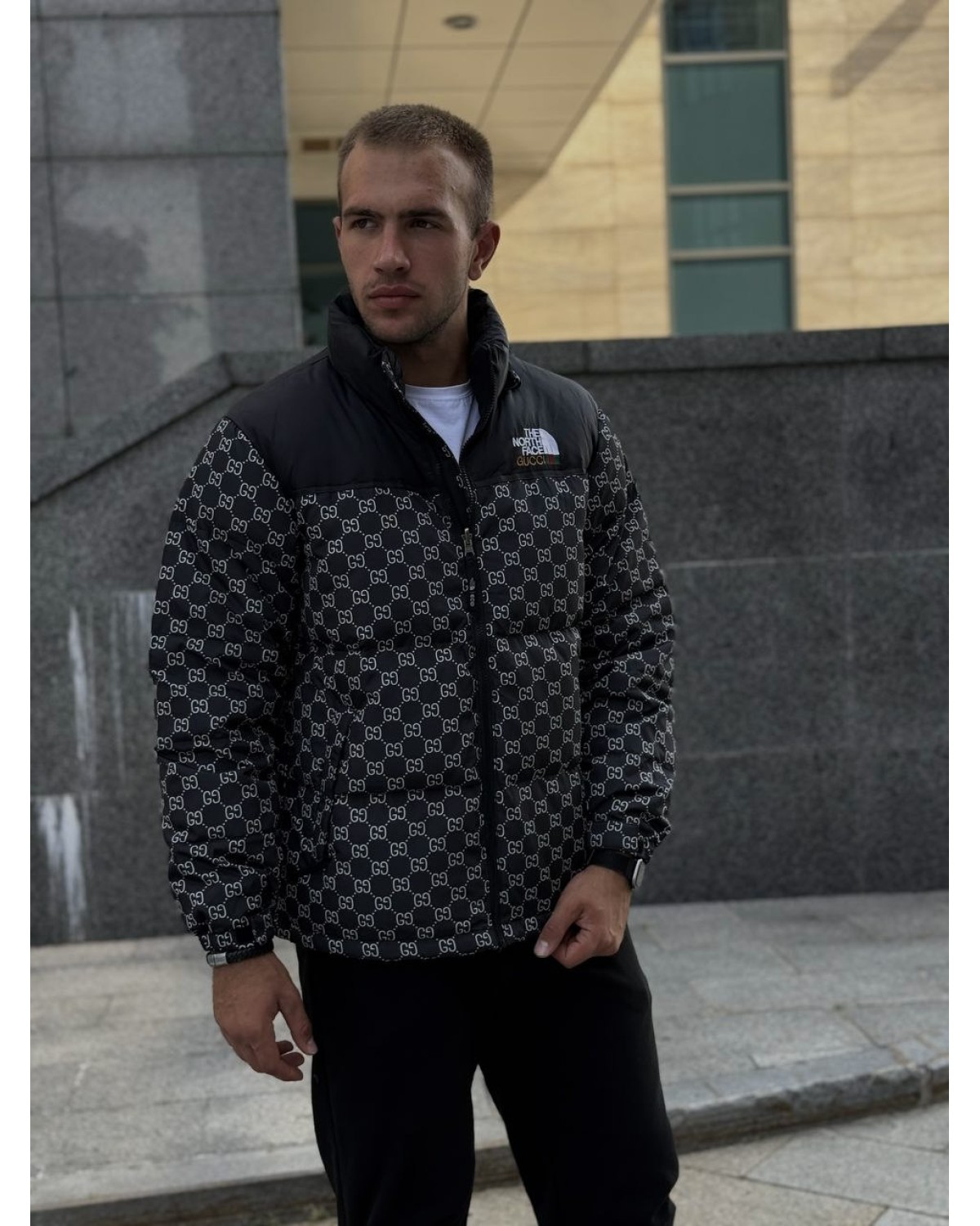 Пуховик The North Face x Gucci чорна