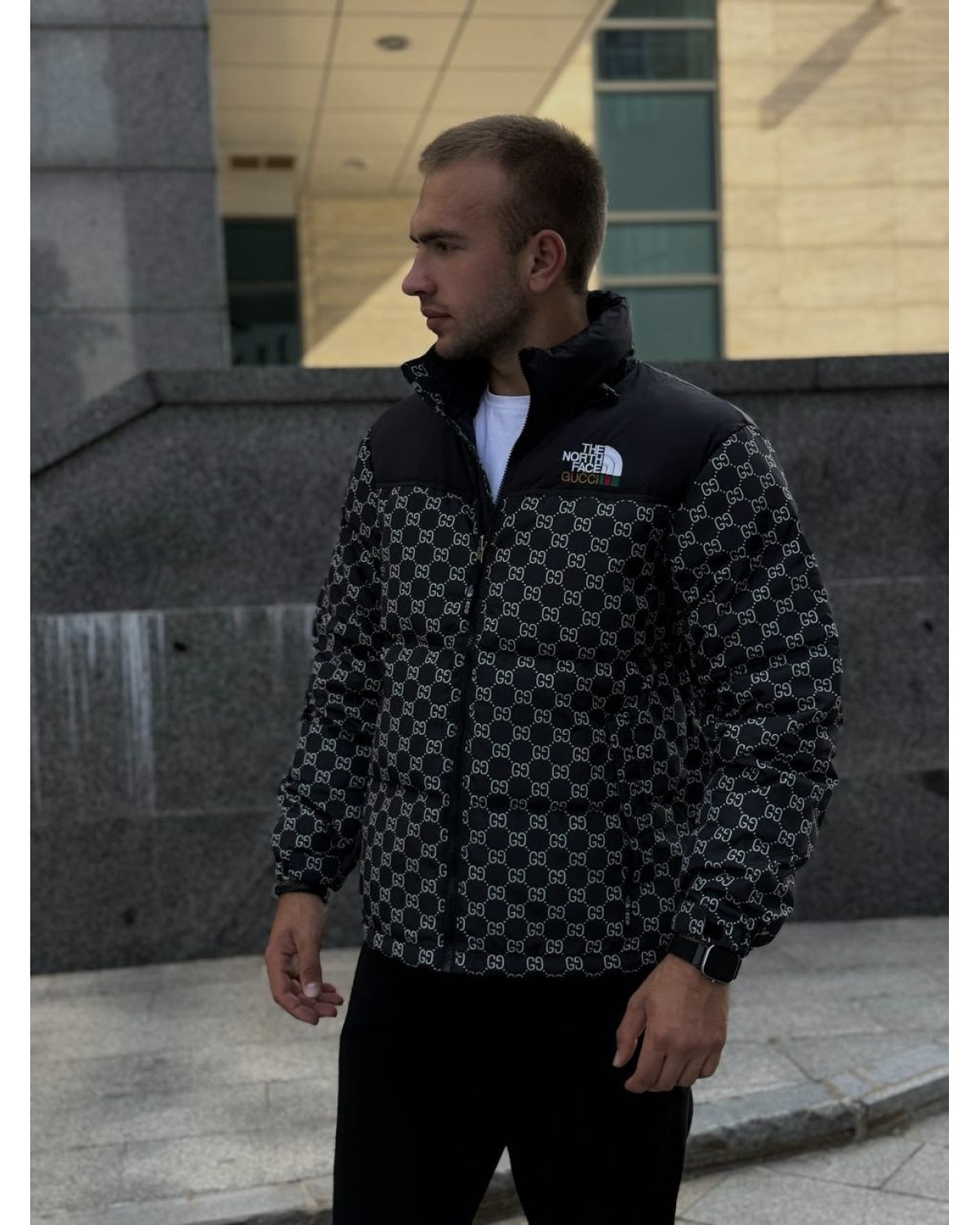 Пуховик The North Face x Gucci чорна