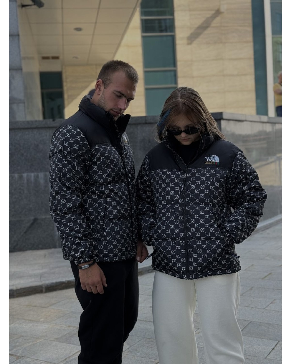 Пуховик The North Face x Gucci чорна