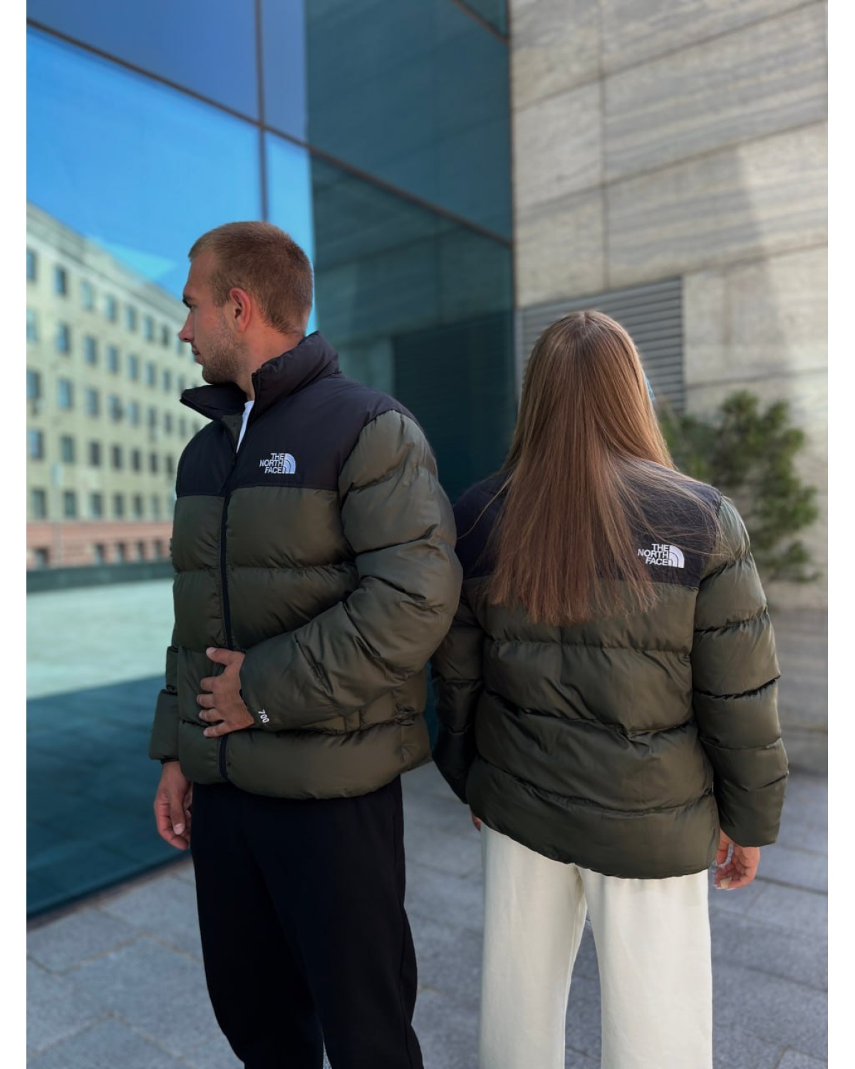 Пуховик The North Face 700 оливковий