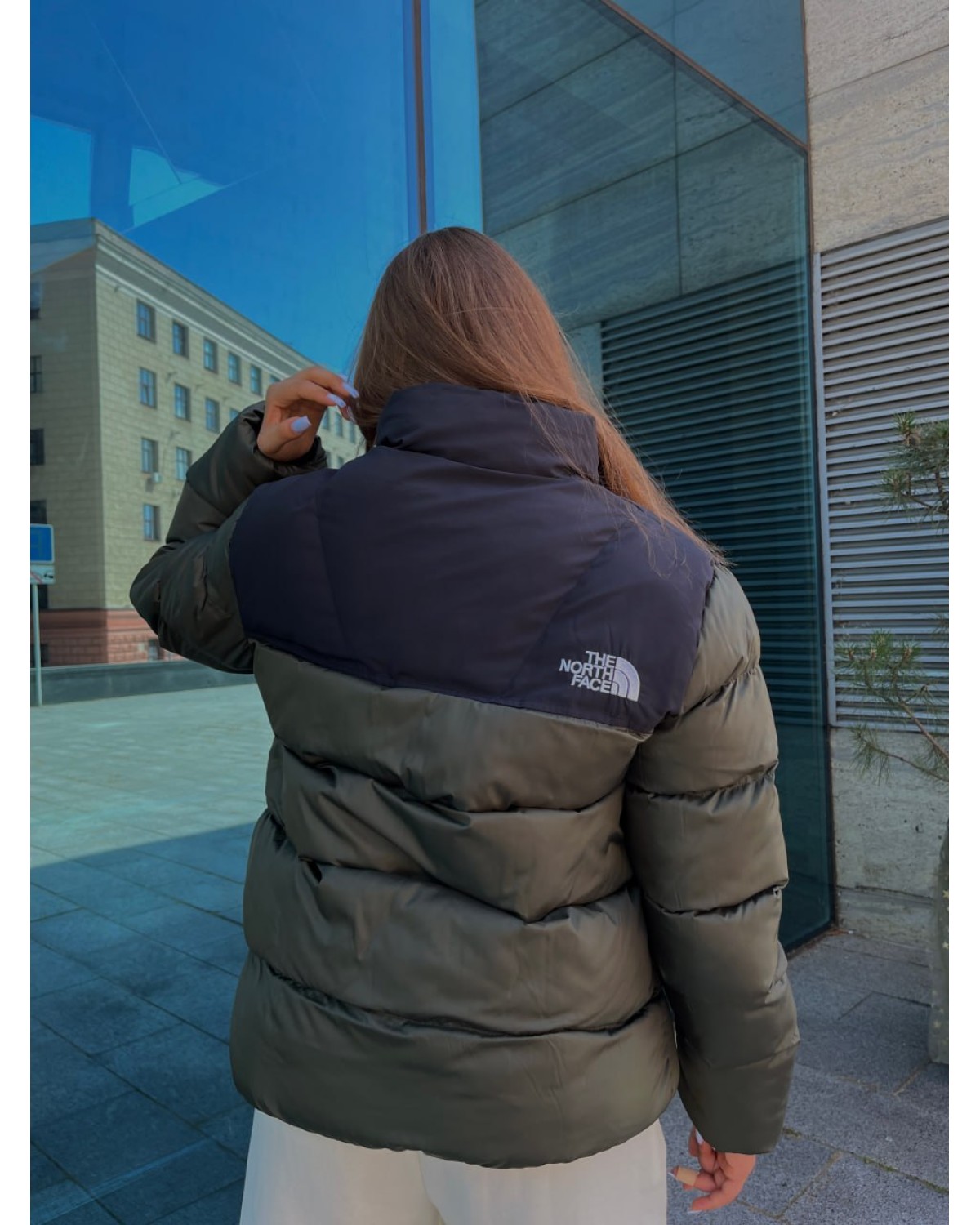 Пуховик The North Face 700 оливковий