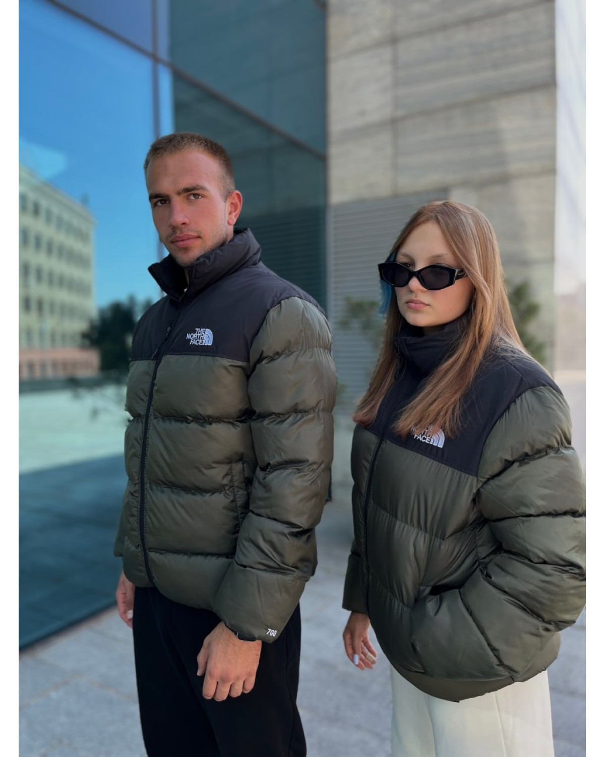 Пуховик The North Face 700 оливковий