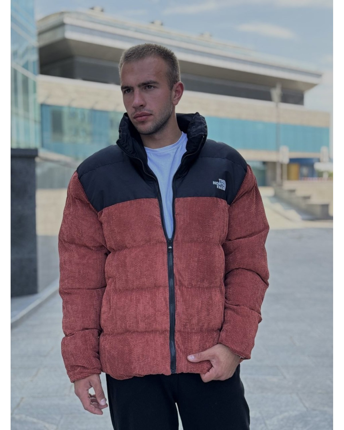 Пуховик The North Face бордовий