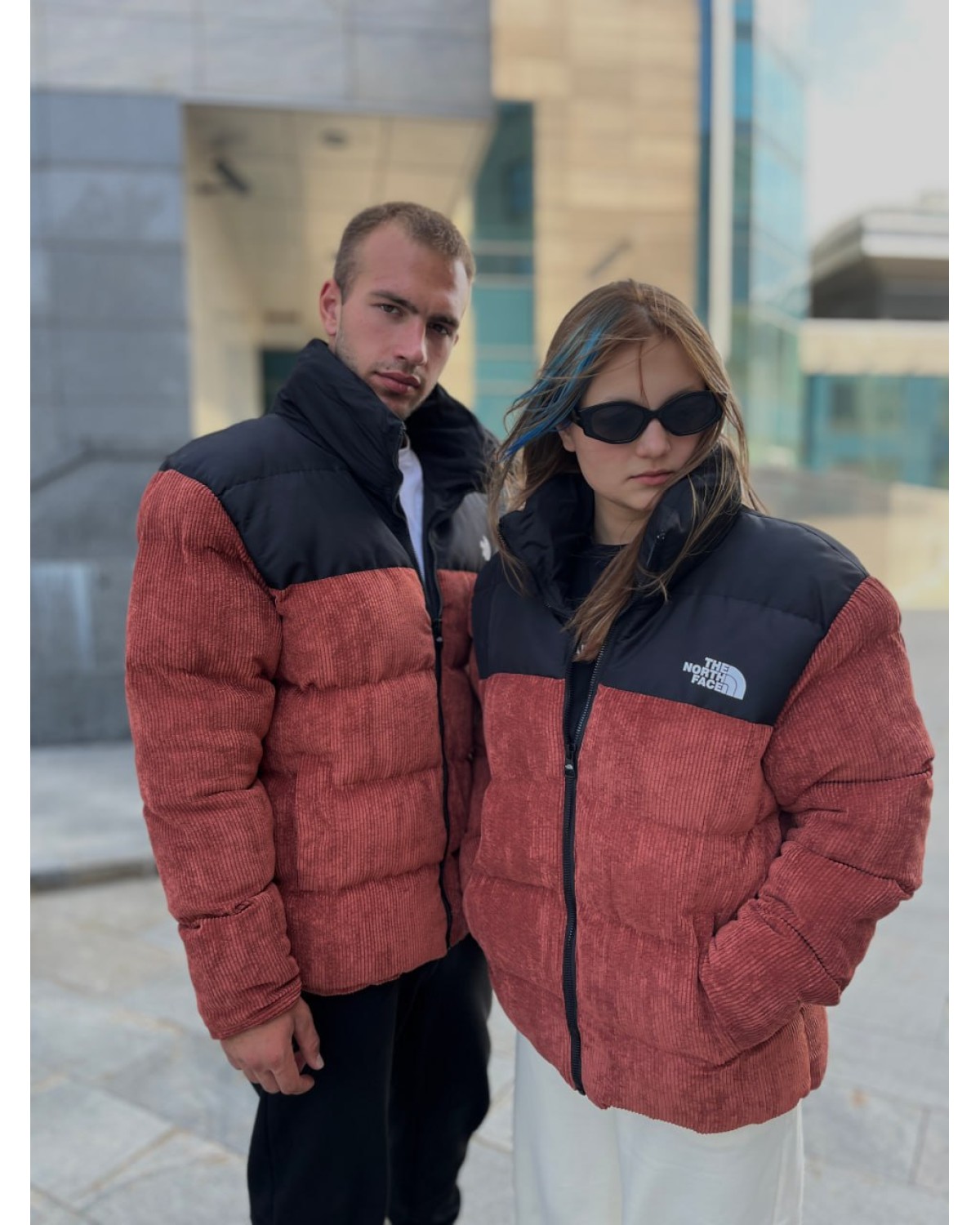 Пуховик The North Face бордовий