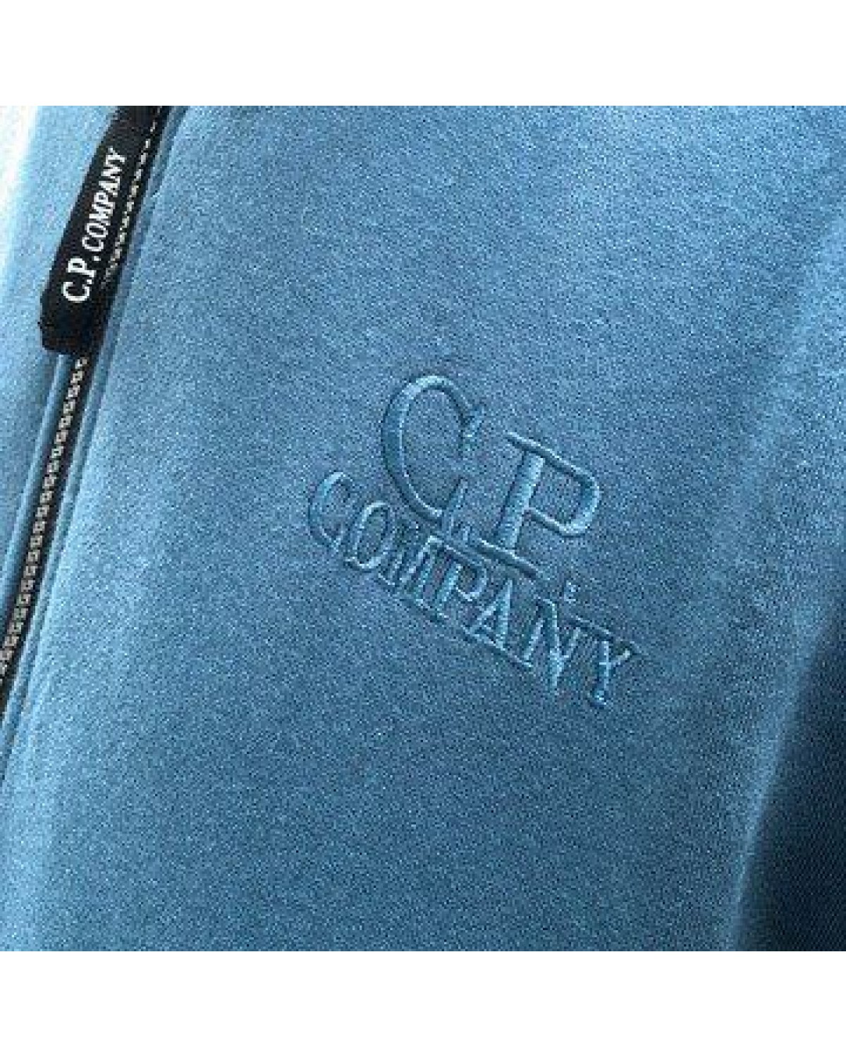 Зіп - худі C.P. Company блакитний з лінзами