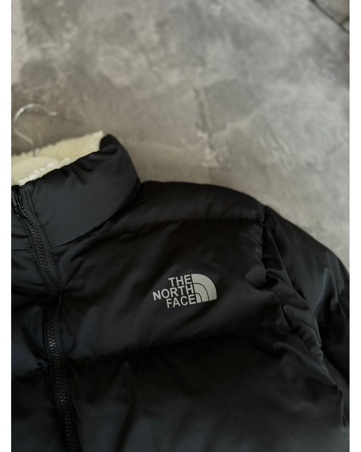 Пуховик двухсторонній The North Face чорно - білий