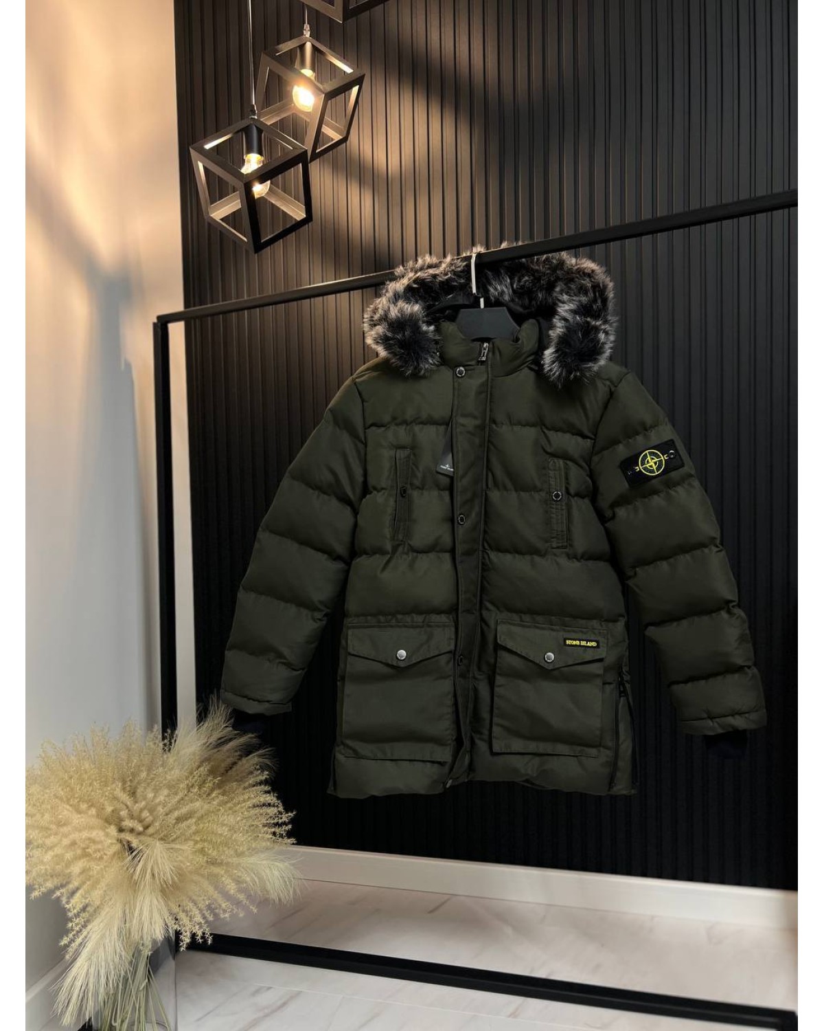 Куртка - пуховик Stone Island хакі