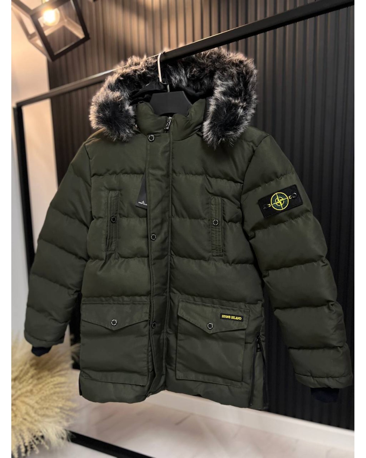 Куртка - пуховик Stone Island хакі