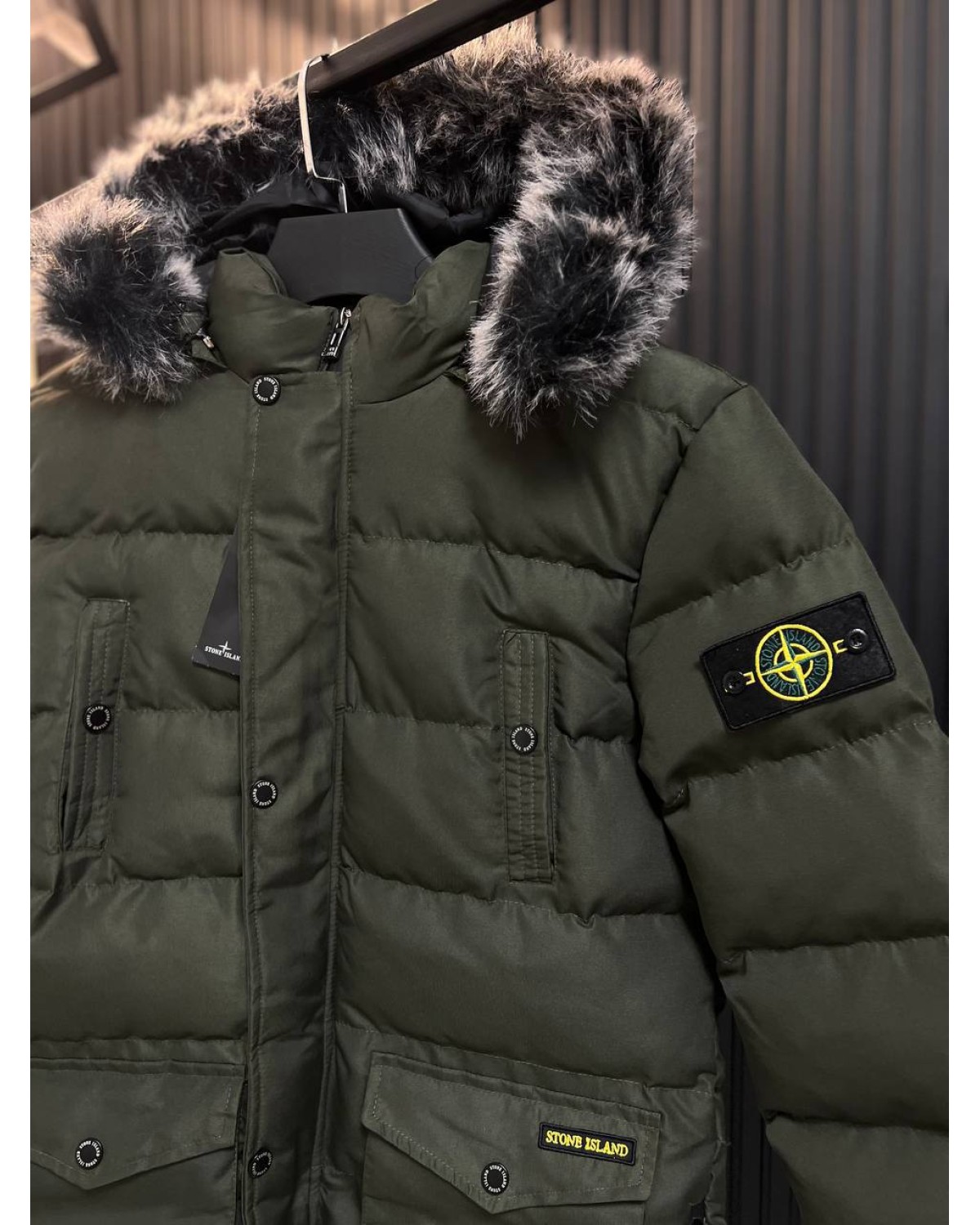 Куртка - пуховик Stone Island хакі