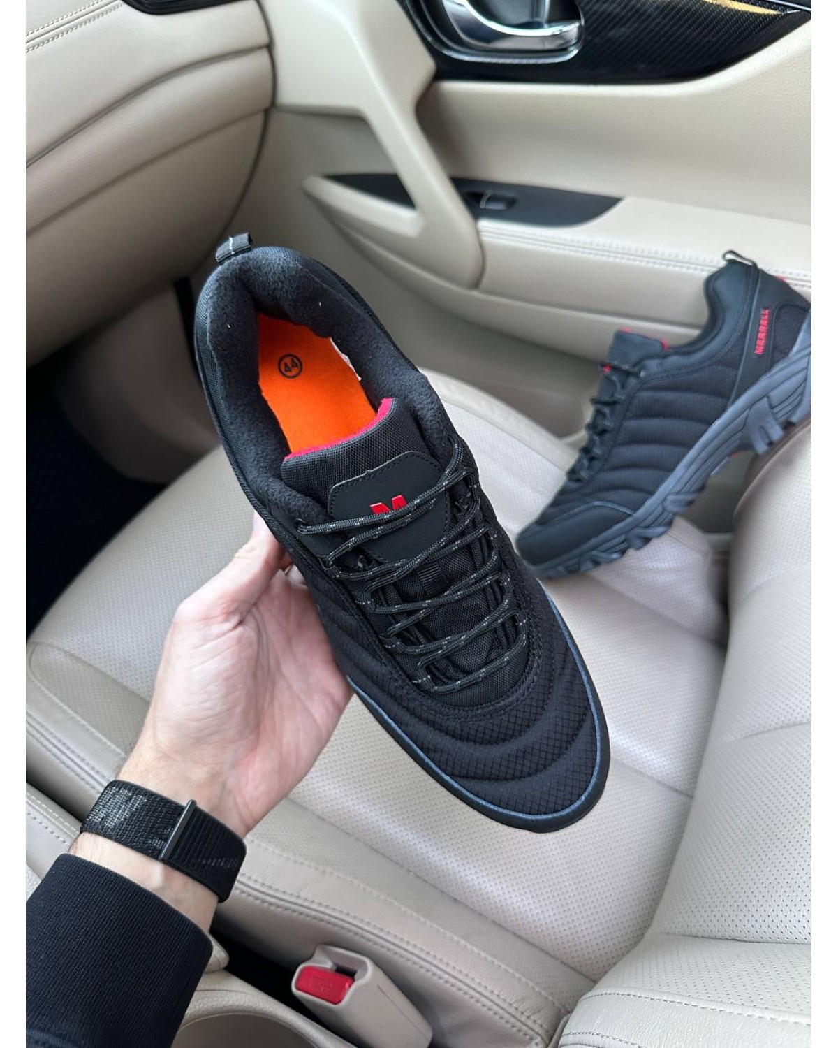 Merrel Vibram Black Red Termo Fleece