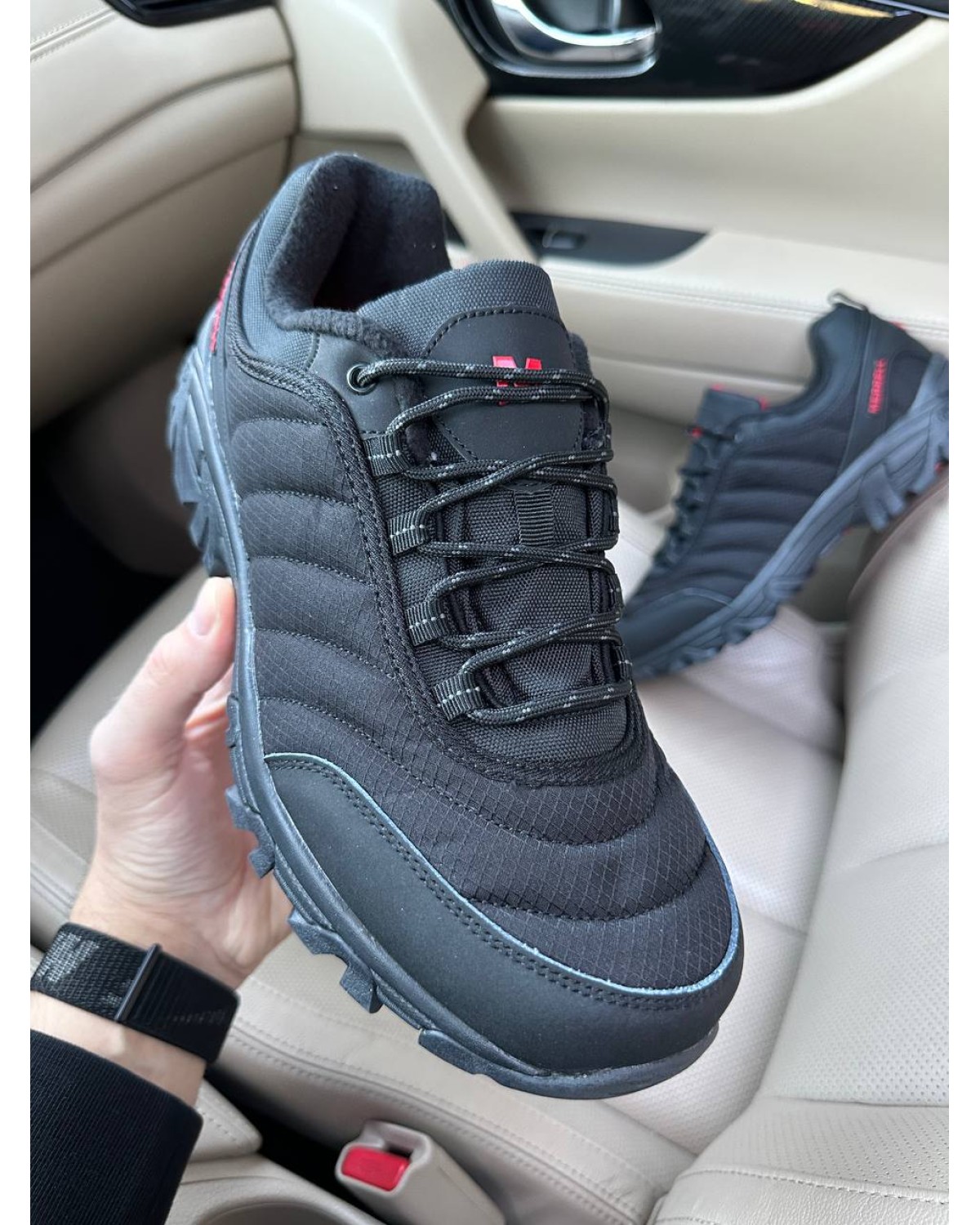 Merrel Vibram Black Red Termo Fleece