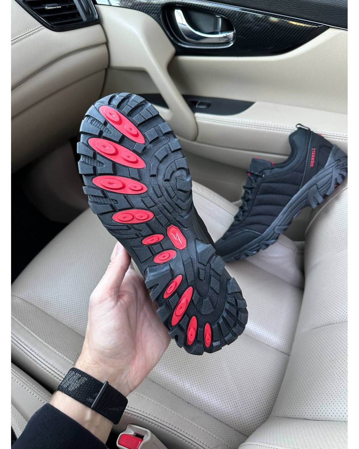 Merrel Vibram Black Red Termo Fleece