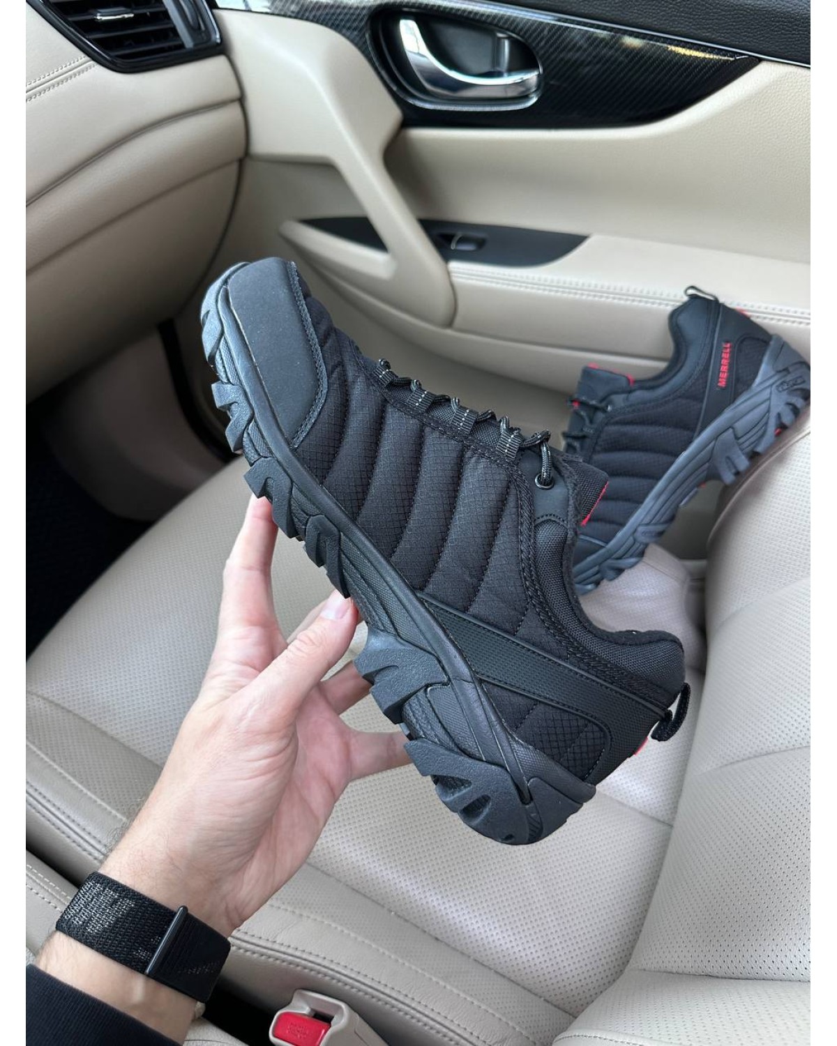 Merrel Vibram Black Red Termo Fleece