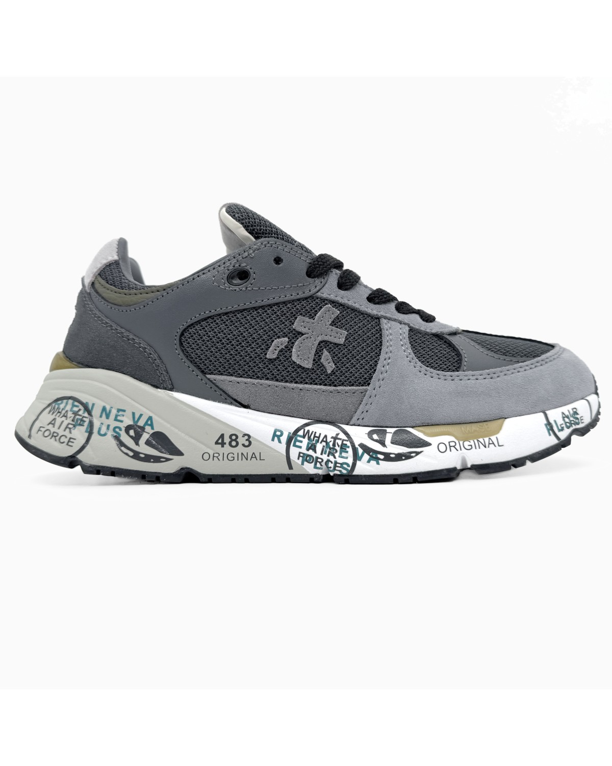 Premiata Uomo Mase Gray/Green