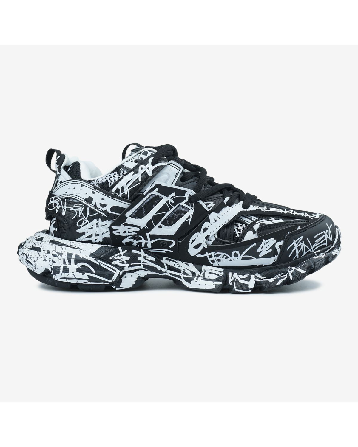 Balenciaga Track Graffiti Black White