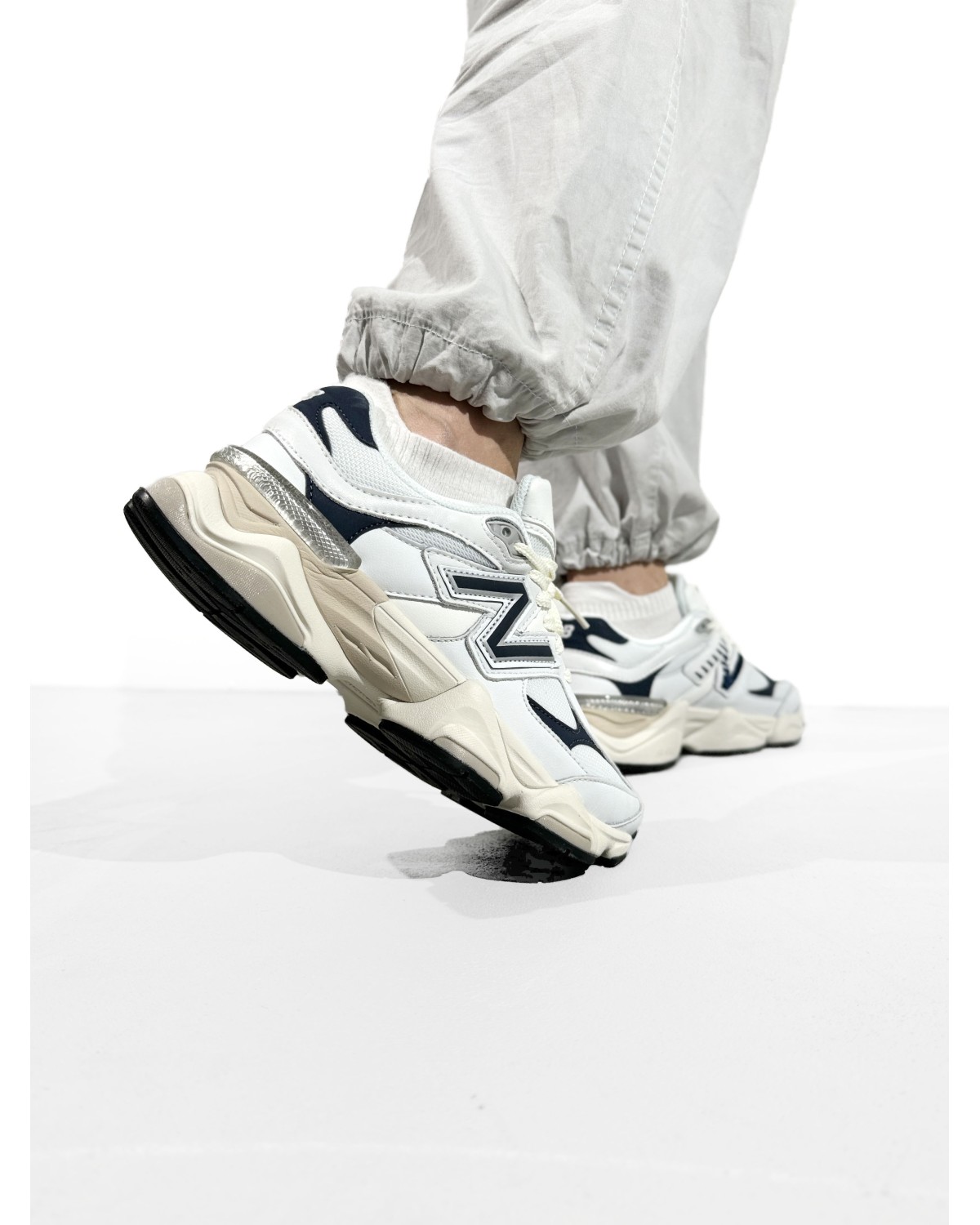 New Balance 9060 White/Beige/Dark Blue